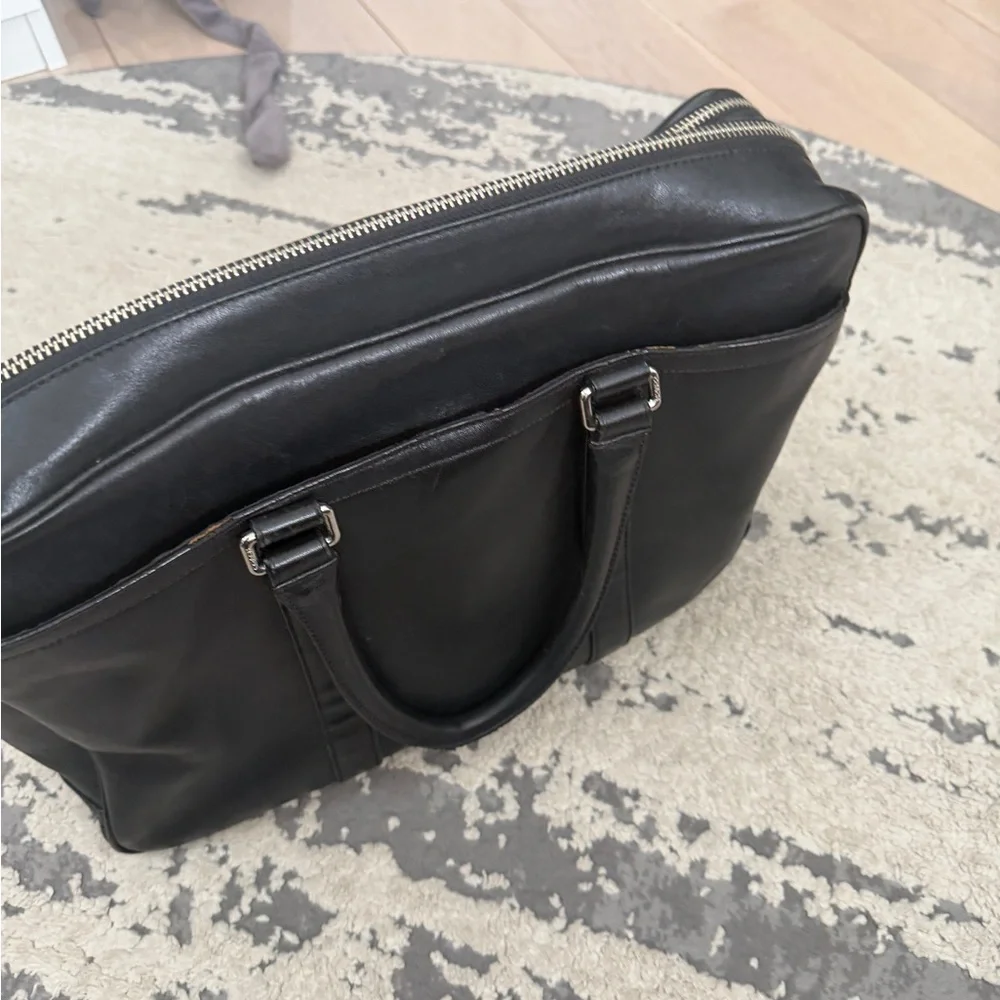 Coach Black Leather Briefcase